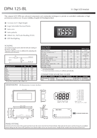 Thumbnail of document Data Sheet - DPM 125-BL Voltmeter